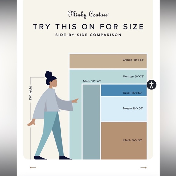 Minky Couture infant Floral Rose blanket - Picture 6 of 6